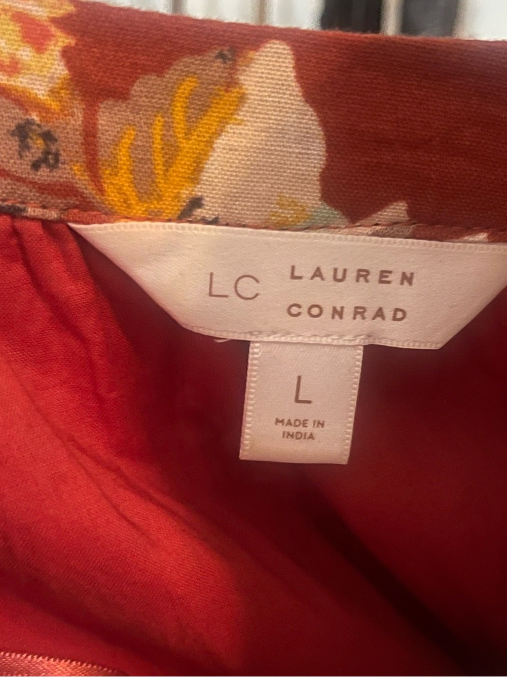 LC Lauren Conrad Rust Floral Maxi Dress with V-Neck - Picture 5 of 8